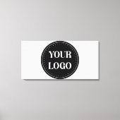 Modern Zwart QR-code logo | Strak en professioneel Canvas Afdruk (Voorkant)