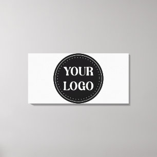 Modern Zwart QR-code logo Strak en professioneel Canvas Afdruk