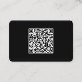 Modern zwart-QR code-Professionele sociale media Visitekaartje (Voorkant)