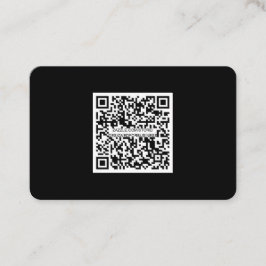 Modern zwart-QR code-Professionele sociale media Visitekaartje