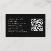 Modern, zwart, QR-code Visitekaartje (Achterkant)