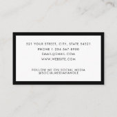 Modern Zwart QR Code Zakelijk Logo Professional Visitekaartje (Achterkant)