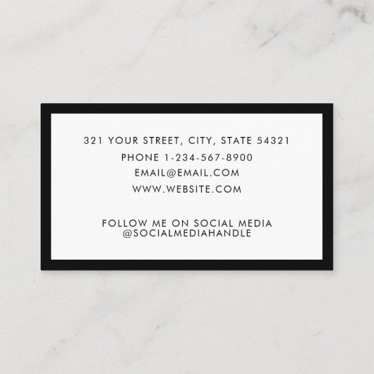 Modern Zwart QR Code Zakelijk Logo Professional Visitekaartje (Achterkant)