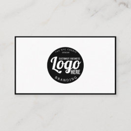 Modern Zwart Rand Wit Custom Minimalist Logo Visitekaartje