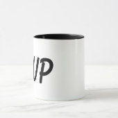 Modern Zwart Rise Wise Eyes Up Quote Mok (Midden)