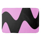 Modern Zwart Rivier Roze Badmat (Voorkant)