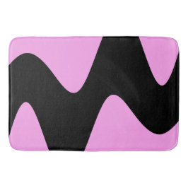 Modern Zwart Rivier Roze Badmat