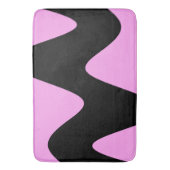 Modern Zwart Rivier Roze Badmat (Voorkant Verticaal)