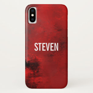 Modern zwart & rood abstract - Donker mysterieus Case-Mate iPhone Case