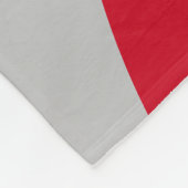 Modern zwart rood en zilver gekleurd fleece deken (Hoek)