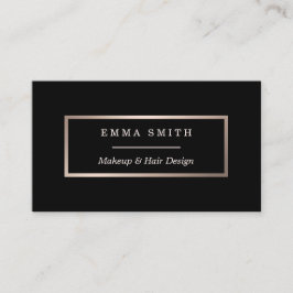 Modern zwart Roos Gold Minimalistisch Visitekaartj Visitekaartje