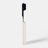 Modern zwart Roos Gold Monogram iPhone Hoesje (Linkerkant)