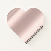 Modern zwart Roos Gold Monogram Notitieboek (Achterkant)