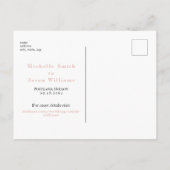 Modern Zwart & Roos Gold Save the Date Briefkaart (Achterkant)