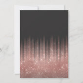 Modern Zwart Roos Gouden Glitter Typografie Sweet  Kaart (Achterkant)