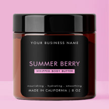 Modern Zwart & Roze Elegant Skincare Jar Product