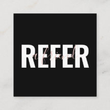 Modern zwart-roze wit Verwijs een vriend