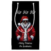 Modern Zwart Santa Cool Afro-Amerikaans Kerstmis Klein Cadeauzakje (Voorkant)