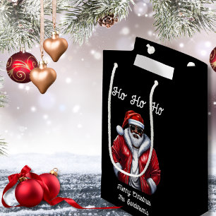 Modern Zwart Santa Cool Afro-Amerikaans Kerstmis Klein Cadeauzakje