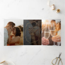 Modern zwart Save The Date Fototypografie