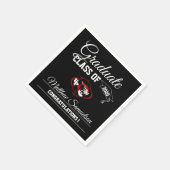 Modern Zwart School AFSTUDEREN | LOGO toevoegen Servet (Hoek)