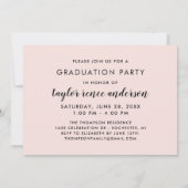 Modern zwart script Afstuderen foto-Afstuderen Kaart (Achterkant)