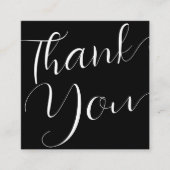 Modern zwart script bedankt zakelijke korting (Voorkant)