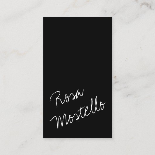 Modern zwart-Script Bridesmaid oorscherm Visitekaartje (Voorkant)