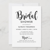 Modern zwart script bruiloft Vrijgezellenfeest Kaart (Voorkant)