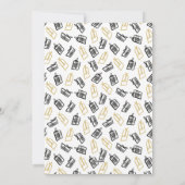 Modern zwart Script Cute Gold Black Giften Pattern Feestdagenkaart (Achterkant)