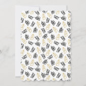 Modern zwart Script Cute Gold Black Giften Pattern Feestdagenkaart (Achterkant)