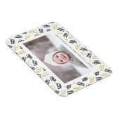 Modern zwart Script Cute Gold Black Giften Pattern Magneet (Rechterzijde)