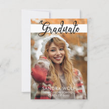 Modern Zwart Script Elegant Foto Afstuderen