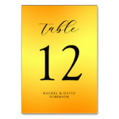 Modern zwart script Elegante gouden bruiloft Kaart (Voorkant)