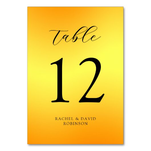 Modern zwart script Elegante gouden bruiloft Kaart (Voorkant)