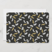 Modern zwart script Gold Pine Mistletoe Kerstmis Feestdagenkaart (Achterkant)