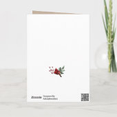 Modern zwart script op beige minimalistische foto feestdagen kaart (Achterkant)