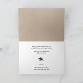 Modern zwart script op beige minimalistische foto feestdagen kaart (Binnen)