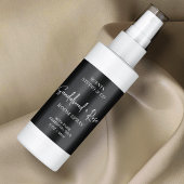 Modern Zwart Script Room Spray Flessenwikkelaar Etiket