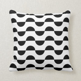 Modern zwart Semi-cirkel patroon Kussen