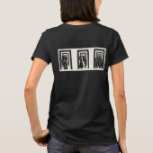 Modern Zwart Silhouet Unity Design W T-shirt (Achterkant)