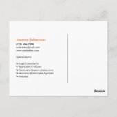 Modern zwart sinaasappel verkocht gewoon onroerend briefkaart (Achterkant)