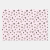 Modern Zwart Sneeuwvlokken Blauw Roze Wit Kerstmis Inpakpapier Vel (Voorkant 2)