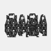 Modern Zwart Spooky Skelet Halloween Custom Bedankdoosjes (Uitgevouwen)