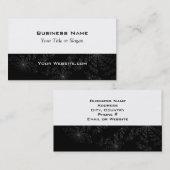 Modern zwart Star-ontwerp Visitekaartje (Voorkant / Achterkant)