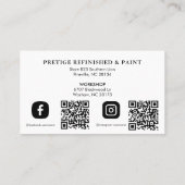 Modern zwart stijlvolle professional visitekaartje (Achterkant)