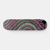 Modern zwart Tattoo Ikat Geometric Tribal Pattern Persoonlijk Skateboard (Horizontaal)