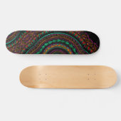 Modern zwart Tattoo Ikat Geometric Tribal Pattern Persoonlijk Skateboard (Horizontaal)