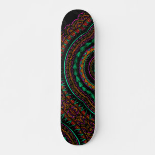 Modern zwart Tattoo Ikat Geometric Tribal Pattern Persoonlijk Skateboard