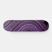 Modern zwart Tattoo Ikat Geometric Tribal Pattern Persoonlijk Skateboard (Horizontaal)